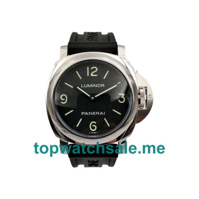 UK 44MM Black Dials Panerai Luminor Base PAM00112 Replica Watches