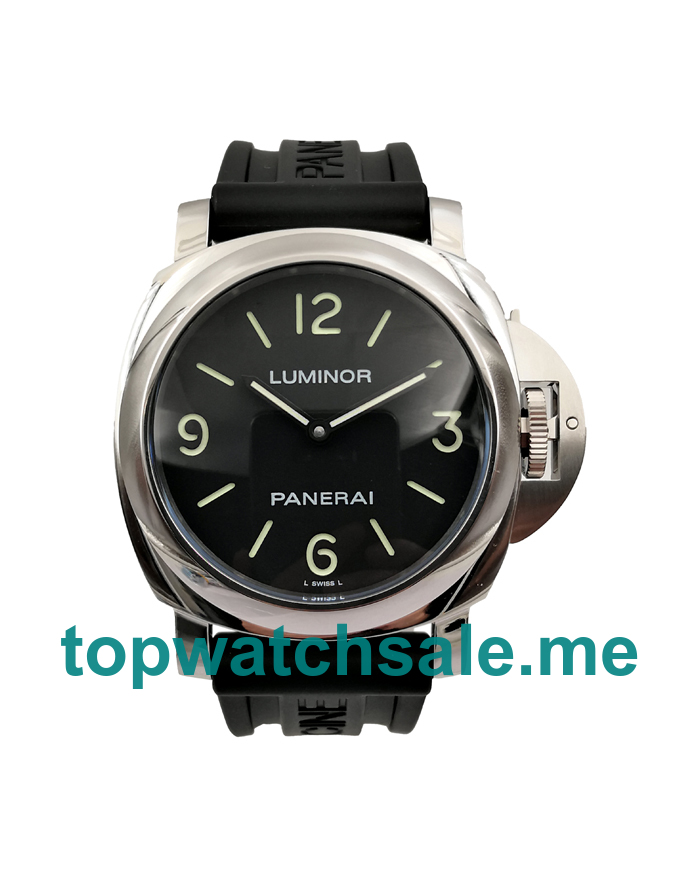 UK 44MM Black Dials Panerai Luminor Base PAM00112 Replica Watches