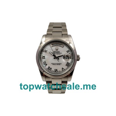 UK White Dials Steel Rolex Day-Date 118239 Replica Watches