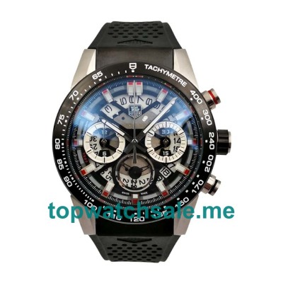 UK 46MM Black Skeleton Dials TAG Heuer Carrera CBG2A10.FT6168 Replica Watches