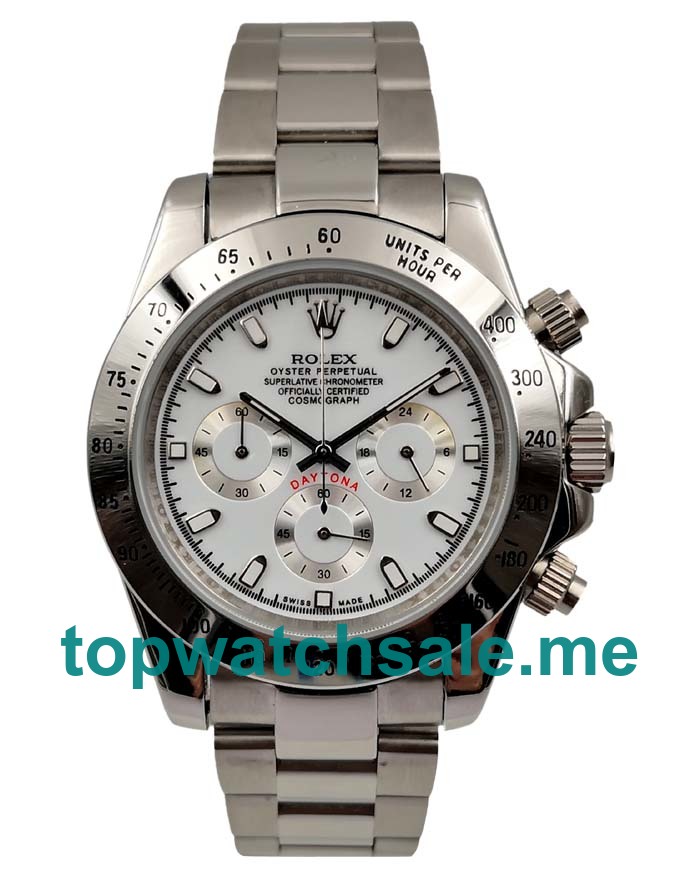 UK White Dials Steel Rolex Daytona 116520 Replica Watches