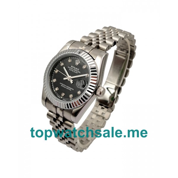 UK Black Dials Steel Rolex Datejust 178274 Replica Watches