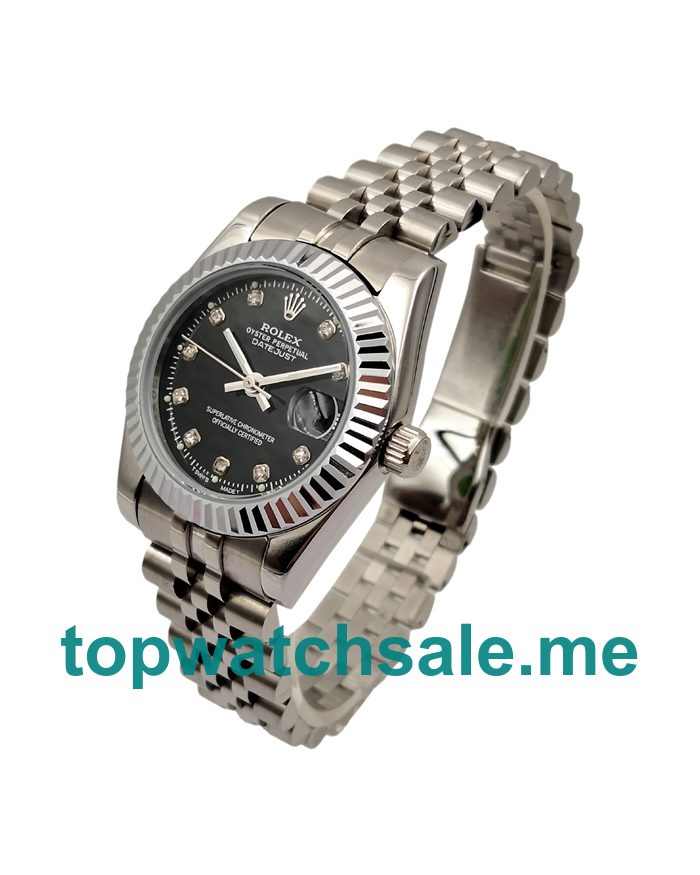 UK Black Dials Steel Rolex Datejust 178274 Replica Watches