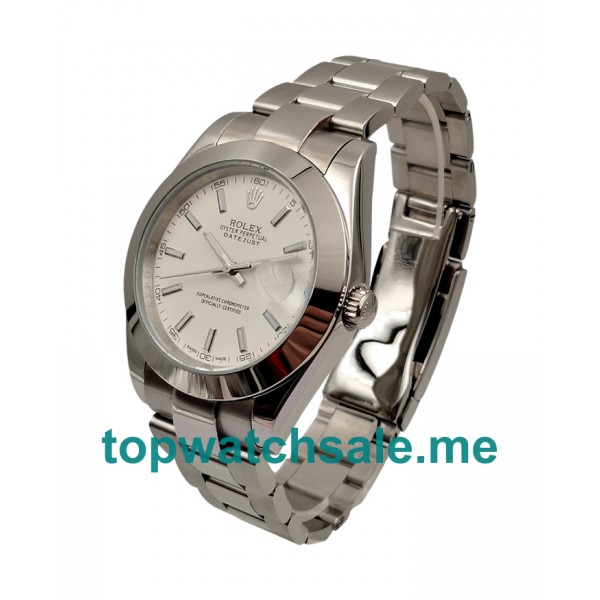 UK White Dials White Gold Rolex Datejust 126300 Replica Watches