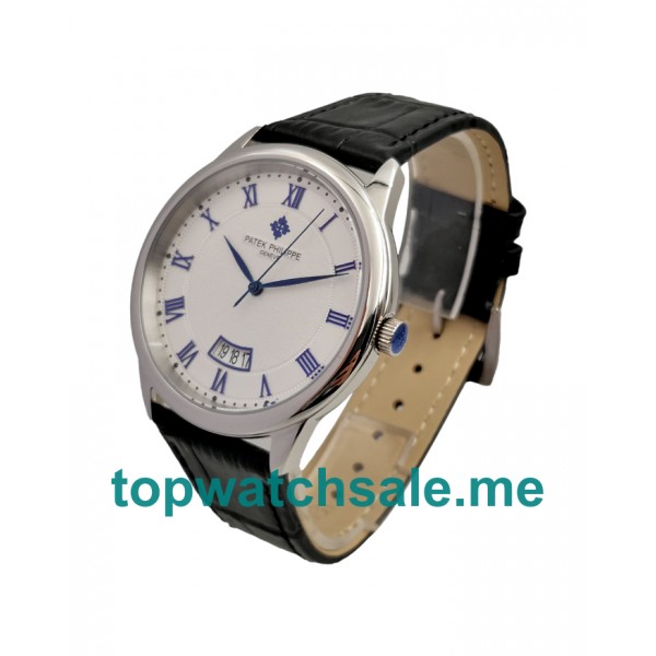 UK White Dials Steel Patek Philippe Calatrava 5296G Replica Watches