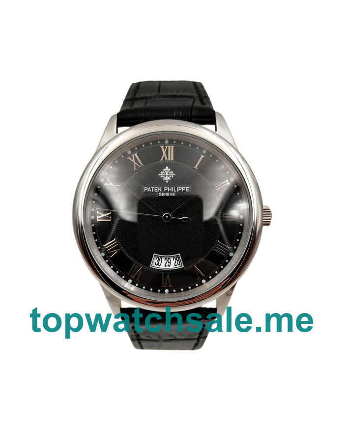 UK Black Dials Steel Patek Philippe Calatrava 5296G Replica Watches