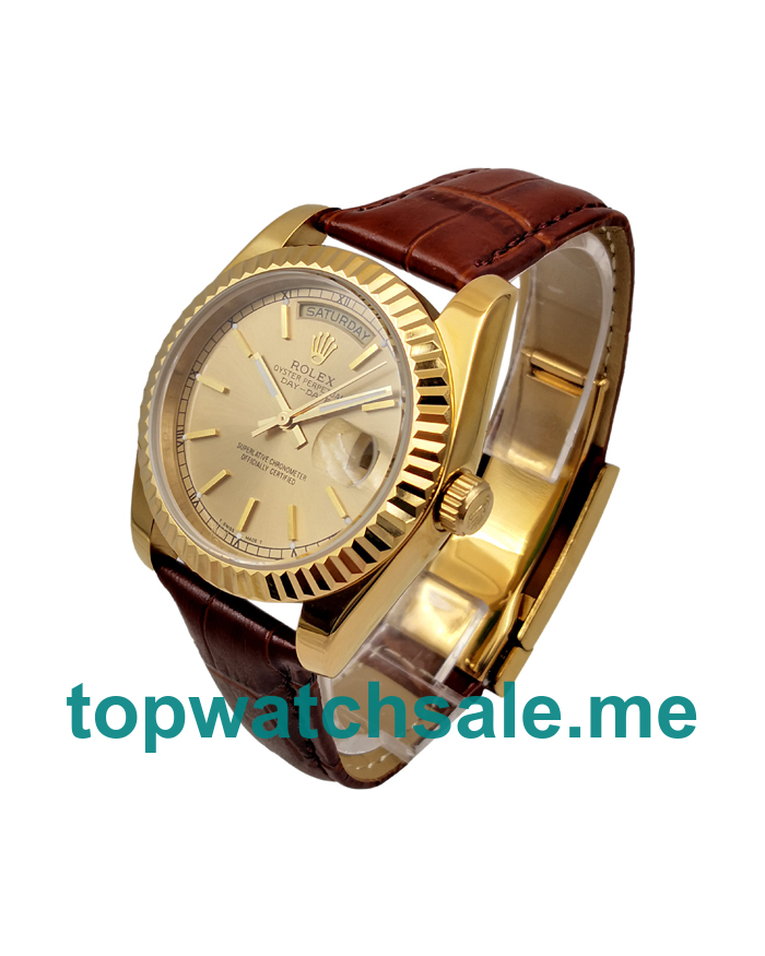 UK Champagne Dials Gold Rolex Day-Date 18238 Replica Watches