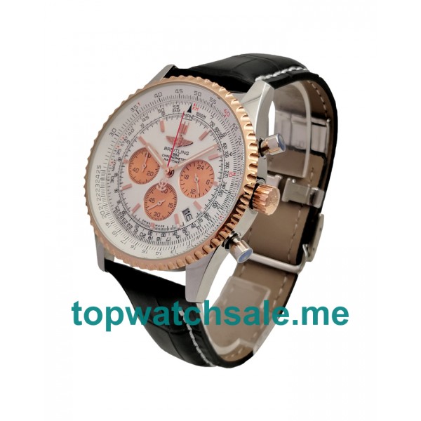 UK White Dials Rose Gold And Steel Breitling Navitimer UB012721 Replica Watches