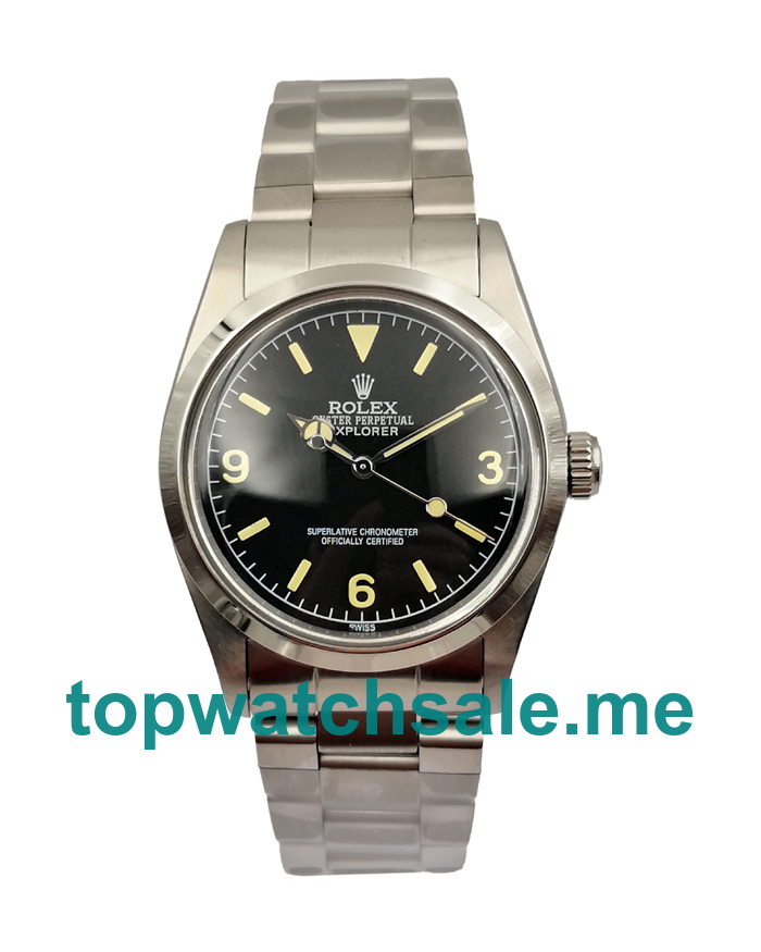 UK Black Dials Steel Rolex Explorer 6610 Replica Watches