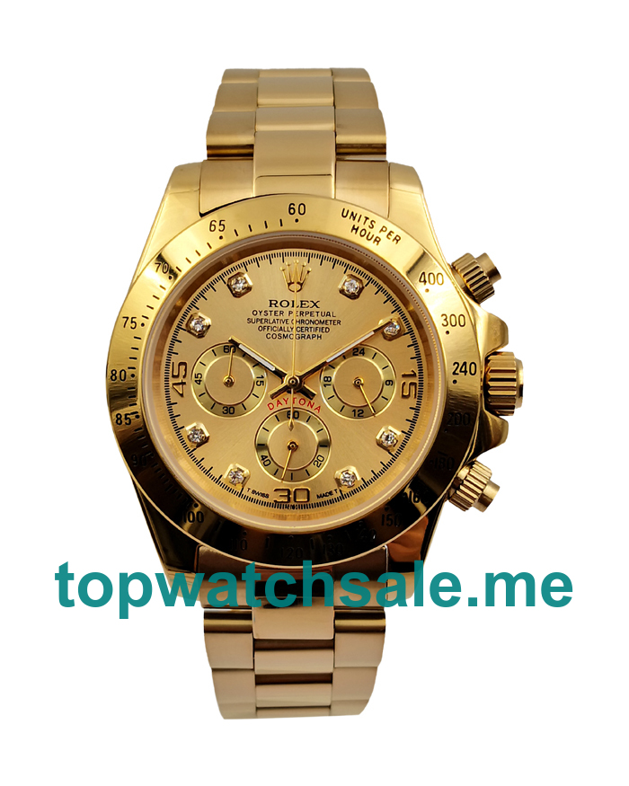 UK Champagne Dials Gold Rolex Daytona 116528 Replica Watches