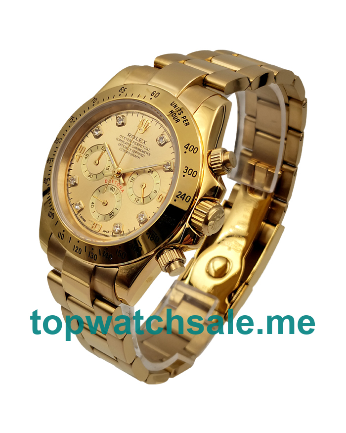 UK Champagne Dials Gold Rolex Daytona 116528 Replica Watches