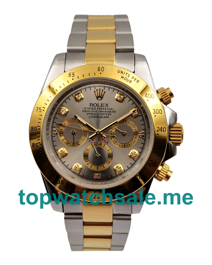 UK Grey Dials Steel And Gold Rolex Daytona 116523 Replica Watches