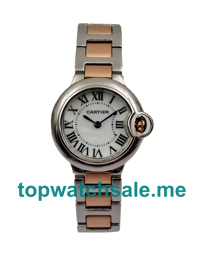 UK White Dials Steel And Rose Gold Cartier Ballon Bleu W6920034 Replica Watches