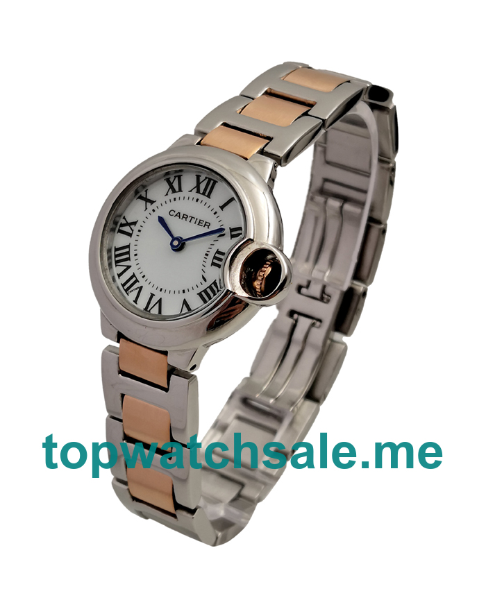 UK White Dials Steel And Rose Gold Cartier Ballon Bleu W6920034 Replica Watches