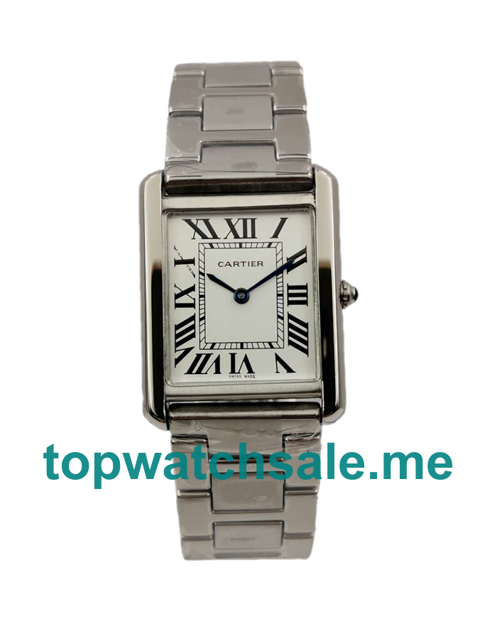 UK Silver Dials Steel Cartier Tank Francaise W5200014 Replica Watches