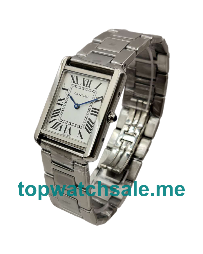 UK Silver Dials Steel Cartier Tank Francaise W5200014 Replica Watches