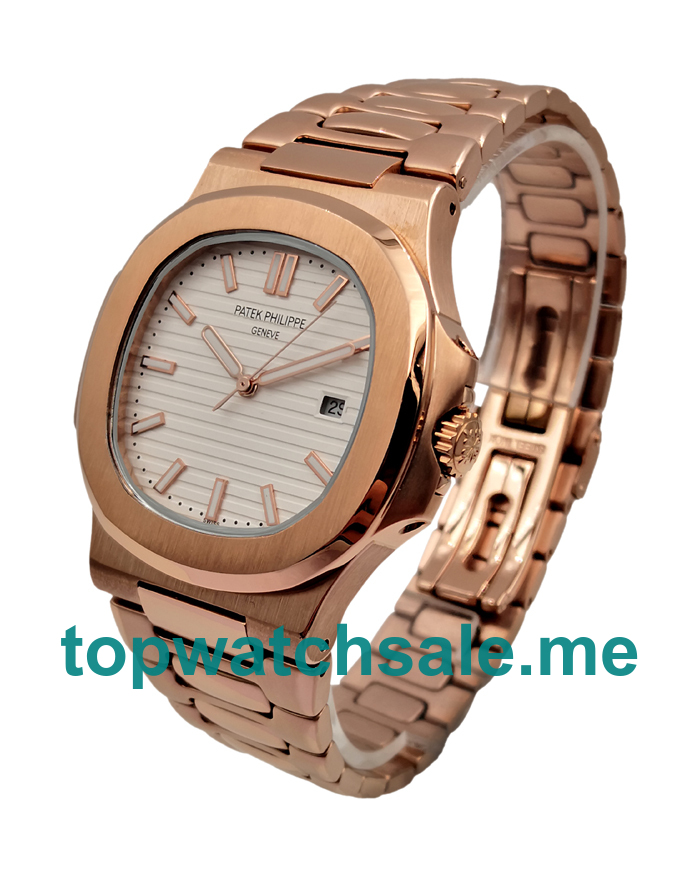 UK White Dials Rose Gold Patek Philippe Nautilus 5711/1R Replica Watches