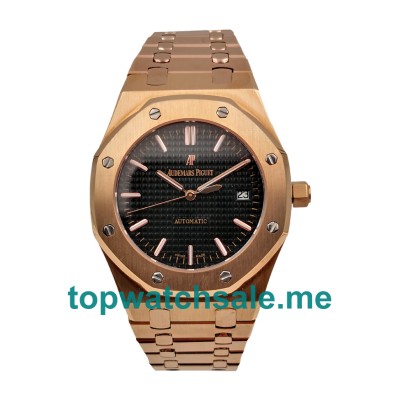 UK Black Dials Rose Gold Audemars Piguet Royal Oak 15400OR.OO.1220OR.01 Replica Watches