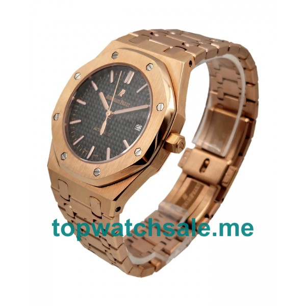 UK Black Dials Rose Gold Audemars Piguet Royal Oak 15400OR.OO.1220OR.01 Replica Watches