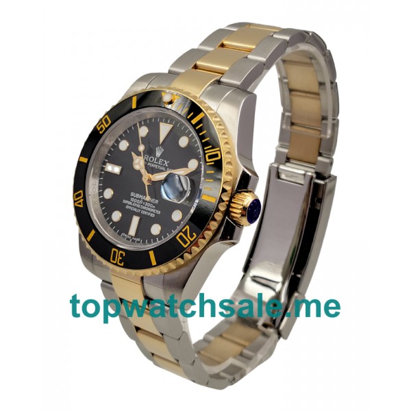 UK Black Dials Steel And Gold Rolex Submariner 116613 LN Replica Watches