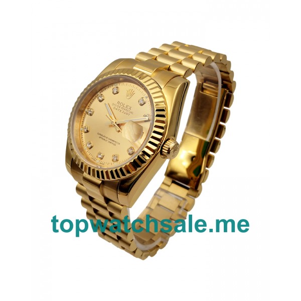 UK Champagne Dials Gold Rolex Datejust 16238 Replica Watches