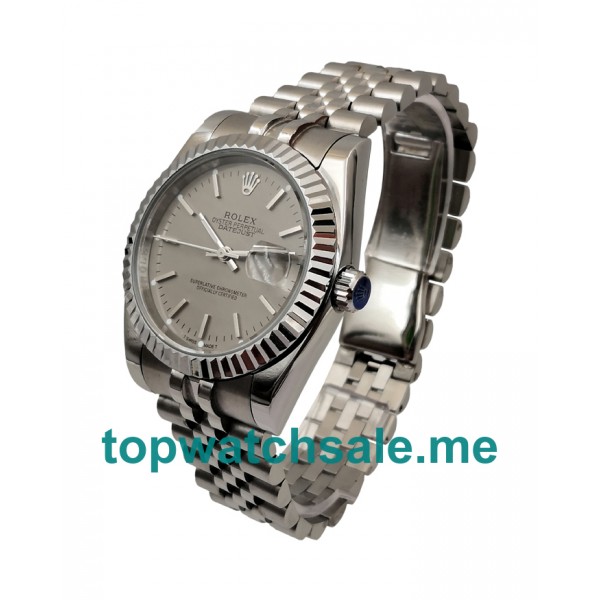 UK Grey Dials Steel Rolex Datejust 16234 Replica Watches