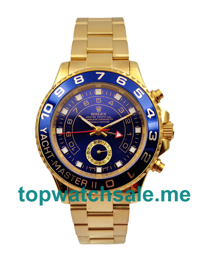 UK Blue Dials Gold Rolex Yacht-Master II 116688 Replica Watches