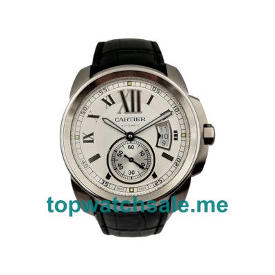 UK White Dials Steel Calibre De Cartier W7100037 Replica Watches