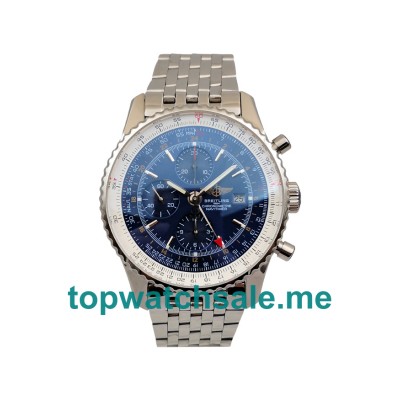 UK Blue Dials Steel Breitling Navitimer World A24322 Replica Watches