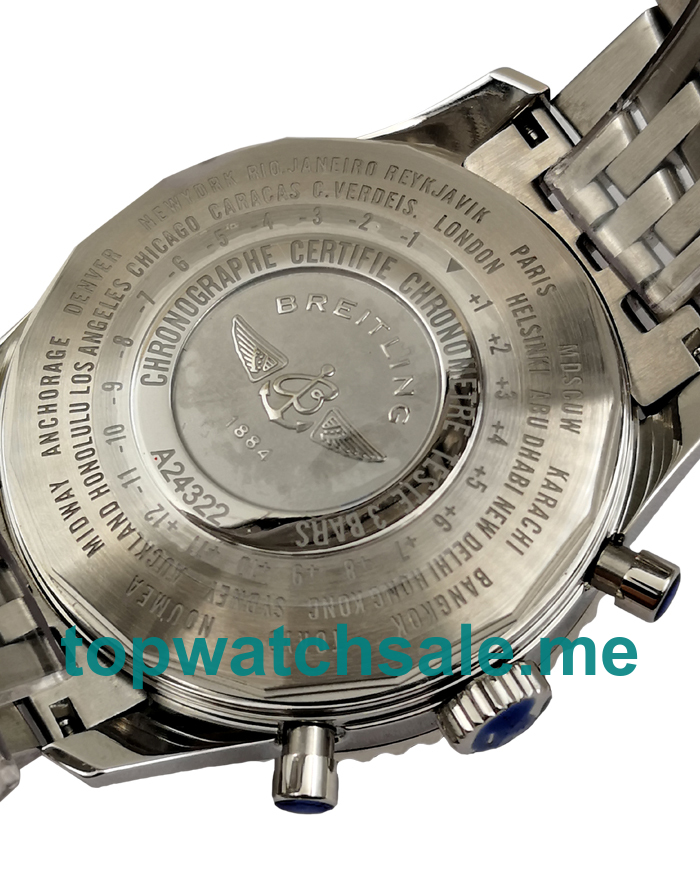 UK Blue Dials Steel Breitling Navitimer World A24322 Replica Watches