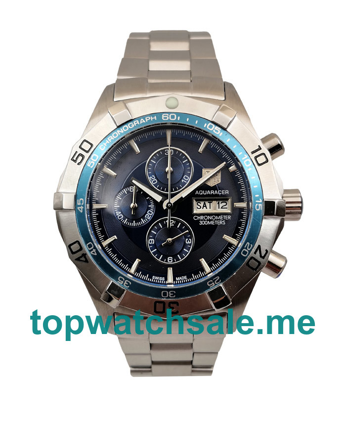 Stainless Steel Replica TAG Heuer Aquaracer CAF2012.BA0815 Watches UK With Blue Ceramic Bezels