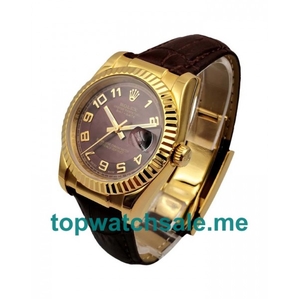 UK Coffee Dials Gold Rolex Datejust 116238 Replica Watches