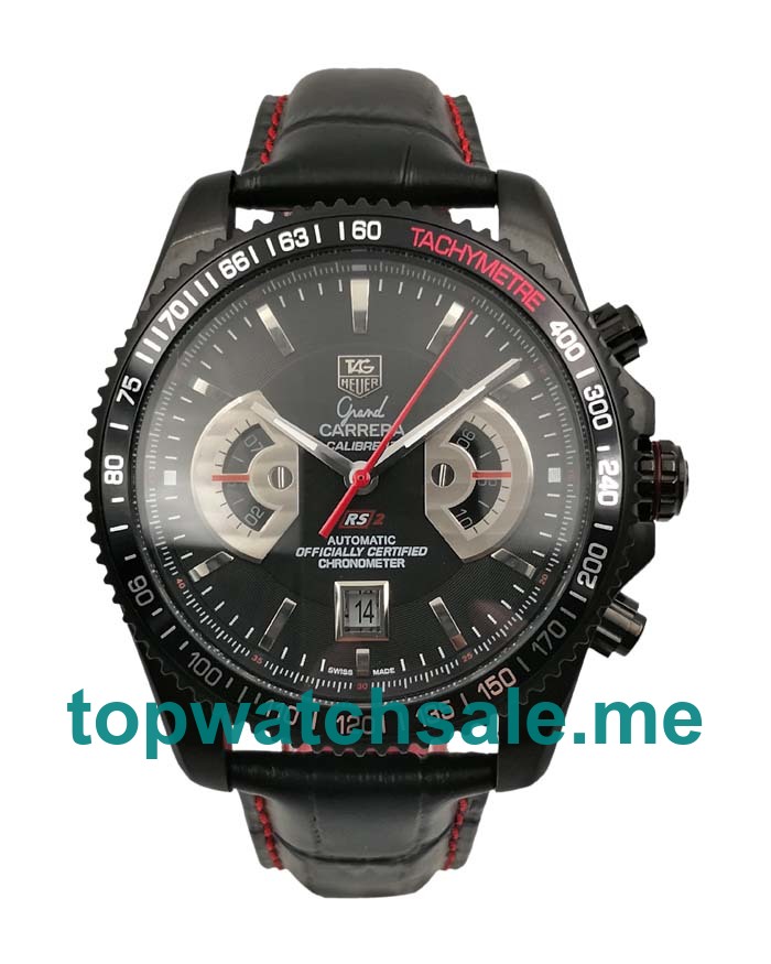 UK Black Dials Black Steel TAG Heuer Grand Carrera CAV518B.FC6237 Replica Watches