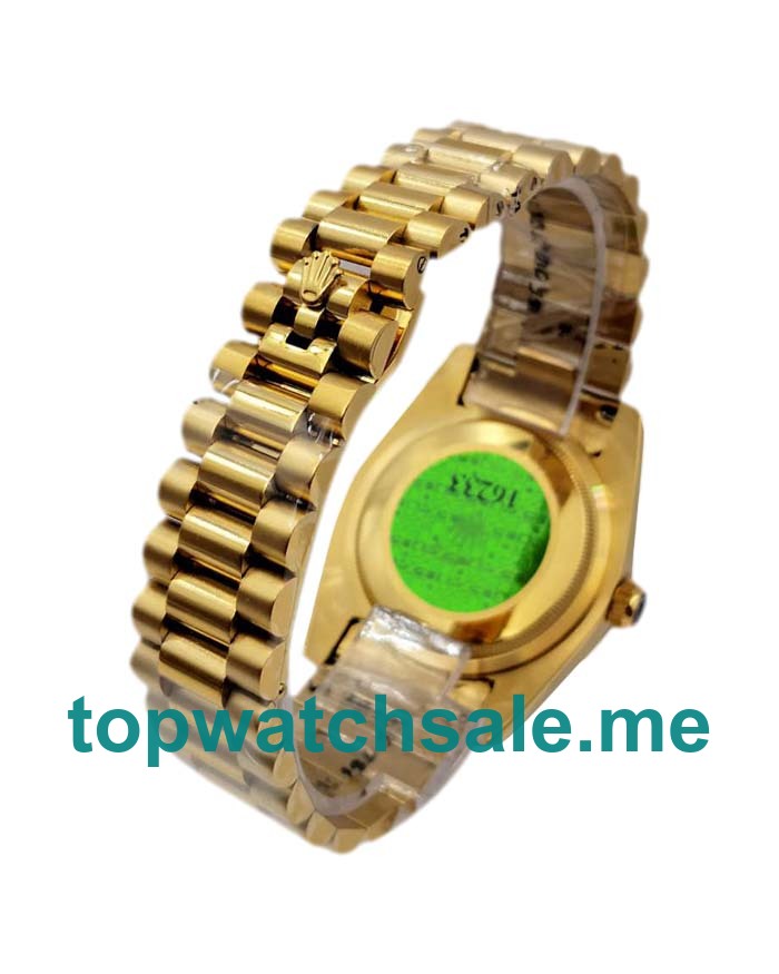 UK Black Dials Gold Rolex Day-Date 18038 Replica Watches