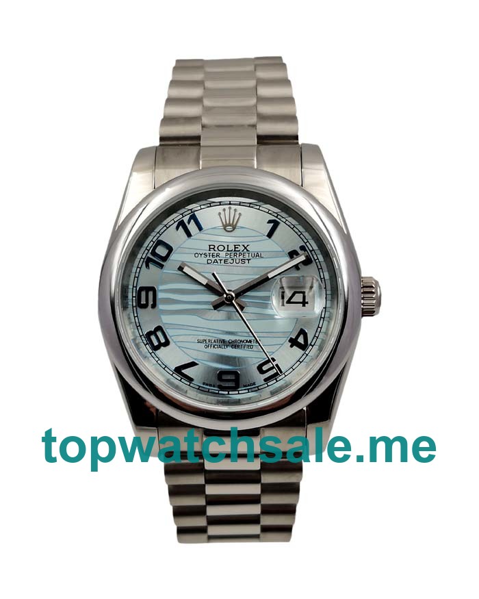 UK Blue Dials Steel Rolex Datejust 116200 Replica Watches