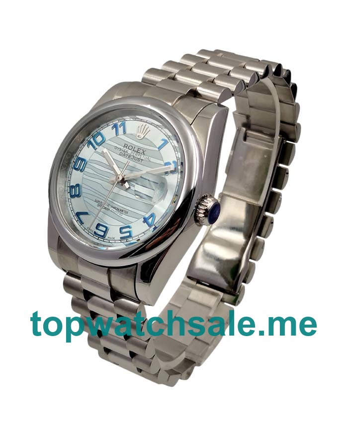 UK Blue Dials Steel Rolex Datejust 116200 Replica Watches