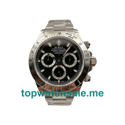 UK Black Dials Steel Rolex Daytona 116520 Replica Watches