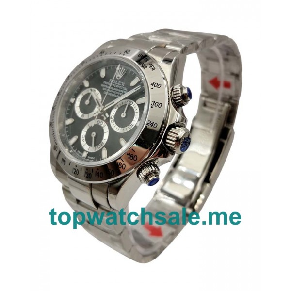 UK Black Dials Steel Rolex Daytona 116520 Replica Watches