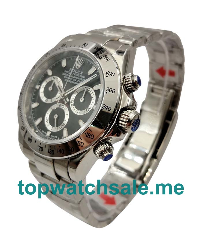 UK Black Dials Steel Rolex Daytona 116520 Replica Watches