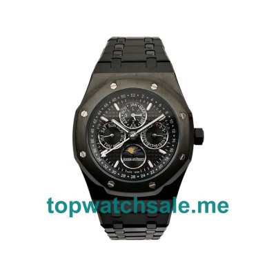 UK Black Dials Black Steel Audemars Piguet Royal Oak 26574ST Replica Watches