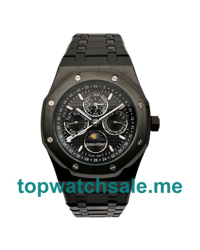 UK Black Dials Black Steel Audemars Piguet Royal Oak 26574ST Replica Watches