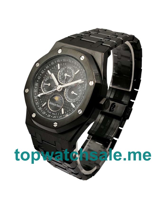 UK Black Dials Black Steel Audemars Piguet Royal Oak 26574ST Replica Watches