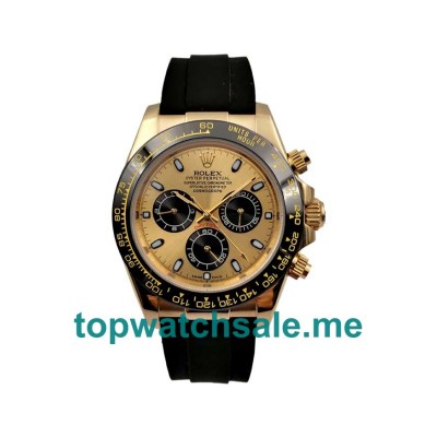 UK Champagne Dials Gold Rolex Daytona 116518 LN Replica Watches